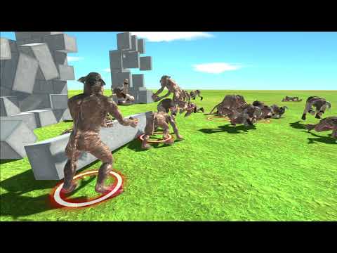 MINOTAUR vs WEREWOLF Battle(50vs50) - Animal Revolt Battle Simulator #9