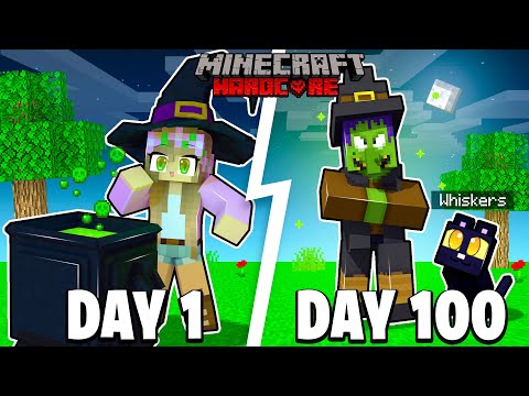 I Survived 100 DAYS as a WITCH in Minecraft