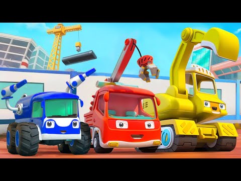 Construction Truck Song | Excavator, Crane truck | Nursery Rhymes & Kids Songs | BabyBus