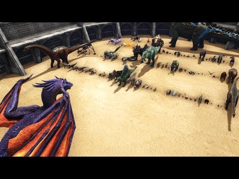 DRAGON vs ALL OTHER CREATURES in ARK & DodoRex || Cantex