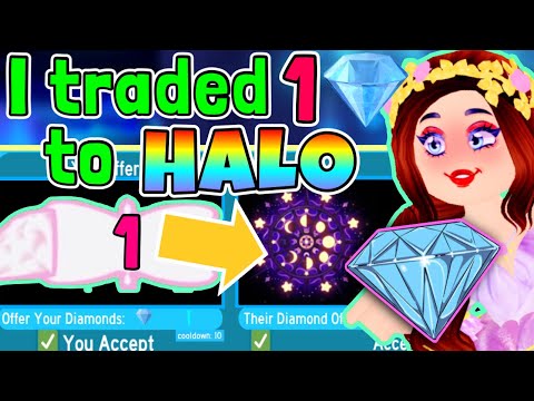 I Traded 💎1 DIAMOND💎 Into A HALO: FULL Series ~Royale High Trading Challenge