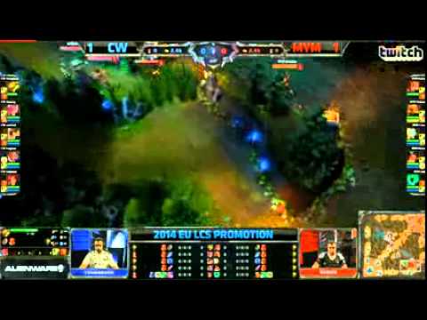 2014 EU LCS Promotion   LoL  CW vs  MYM English Match 3 clip12