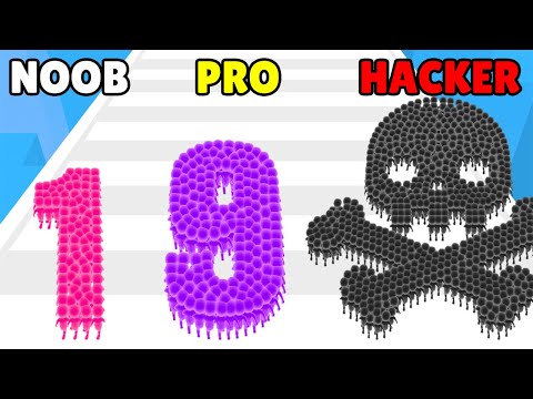 NOOB vs PRO vs HACKER in Crowd Number 3D