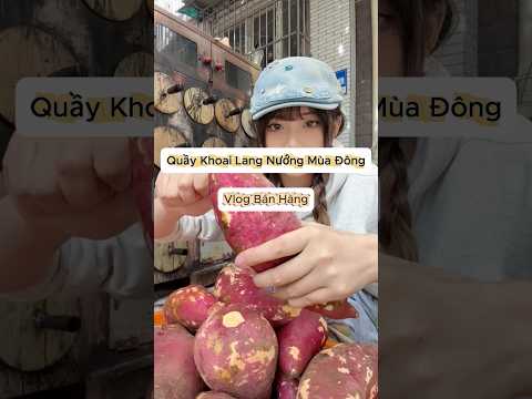 Quầy khoai lang nướng mùa đông