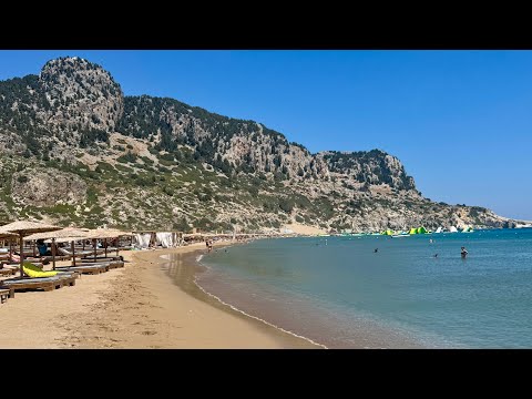 Tsampika beach in Rhodes island 