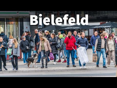 Bielefeld, Germany. Walking tour of the most beautiful places of the city | 4K