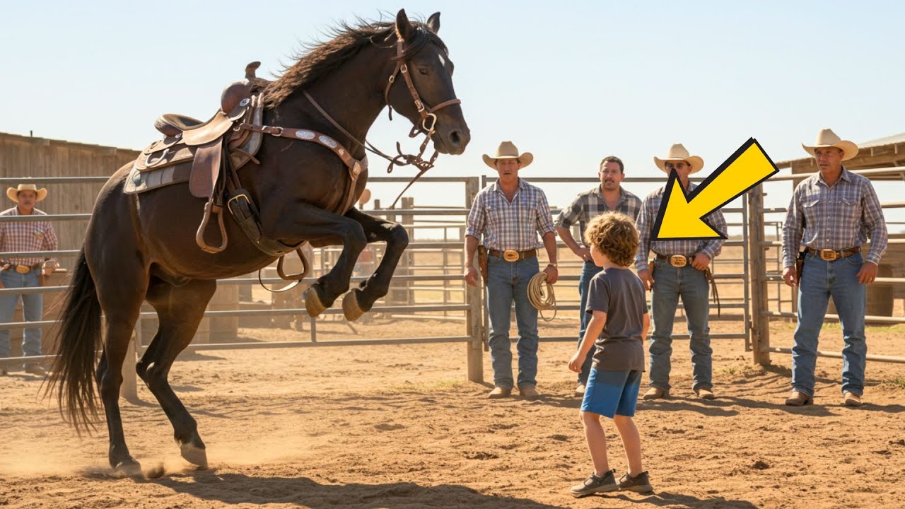 MILLONARIO APOSTÓ QUE NADIE DOMARÍA SU CABALLO — HASTA QUE UN NIÑO DE LA CALLE SORPRENDIÓ A TODOS!