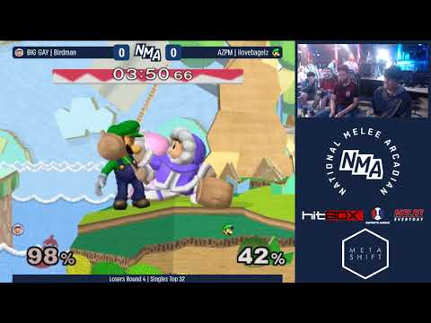 NMA2 - BIG GAY Birdman (Ice Climbers) VS AZPM Ilovebagelz (Luigi) - SSBM - Singles Top 32