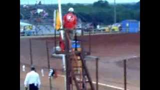 preview picture of video 'Morgan Fletcher`s first heat race at Lawton Speedway'