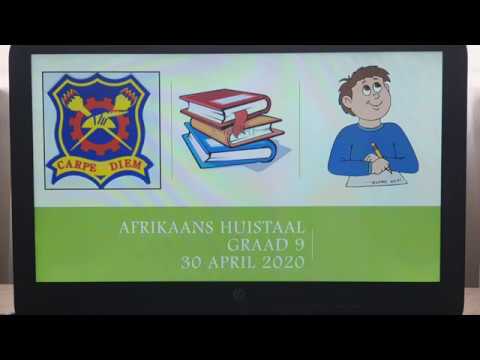 AFRIKAANS GRAAD 9: 30 April 2020 - periode 1 (3091)