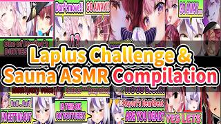 Laplus Challenge and Sauna ASMR Compilation [ENG SUB] Hololive Houshou Marine Hakui Koyori
