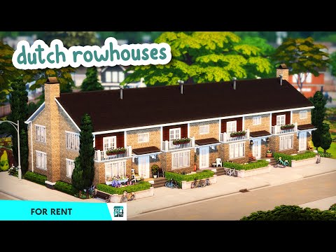 Dutch Rowhouses 🚲 || The Sims 4: For Rent Speed Build