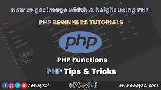 Download lagu How to get image dimensions (width/height) using PHP | PHP Beginners Tutorials | Scripts | eWaySol mp3