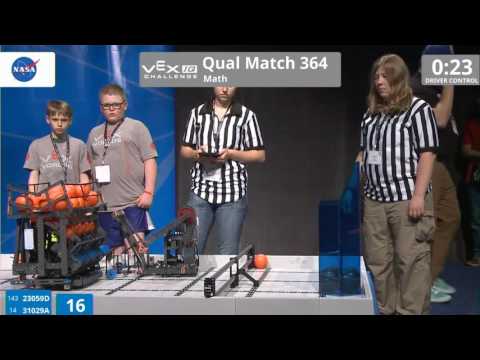 VEX Worlds 2016 - VEXIQ Middle School - Math - Qual 364 (23059D 31029A) 159