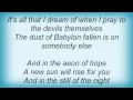 Tiamat - Light In Extension Lyrics
