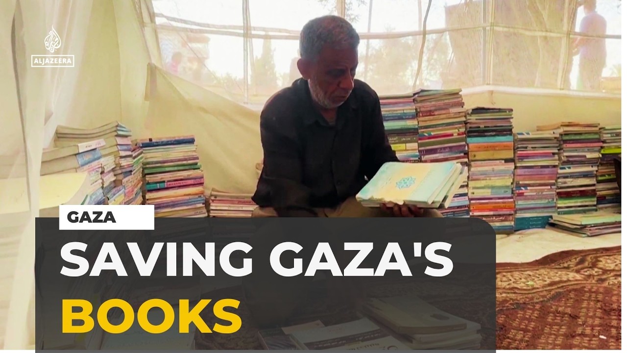 Bookseller rebuilds Gaza library from books rescued from rubble