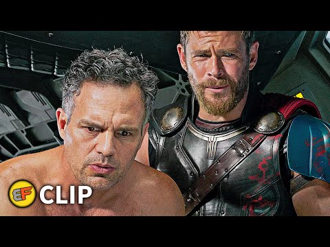 Thor "Strongest Avenger" - Hulk Quinjet Scene | Thor Ragnarok (2017) IMAX Movie Clip HD 4K