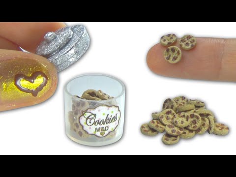 Miniature doll chocolate cookies and cookie jar DIY - tutorial - YolandaMeow♡