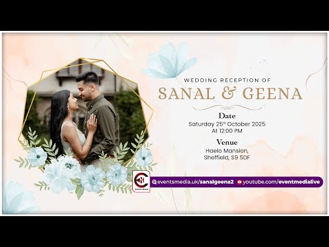 Wedding Reception of Sanal & Geena | 25.10.2025