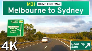 Drive from Melbourne to Sydney via Canberra - Australia - Relaxing Music / Hyperlapse