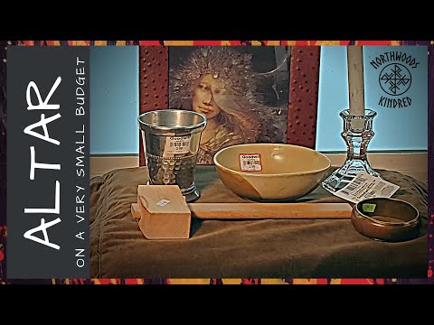 Norse Pagan Altar (on a budget) // Thrifting for a great beginner or travel altar setup at Goodwill