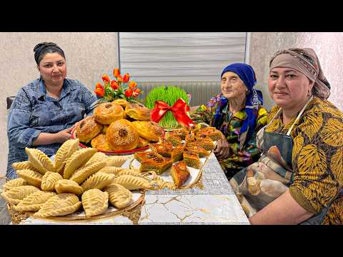 Grandma and Daughters Made 3 Traditional Desserts for Holiday | Azerbaijani Novruz Holiday