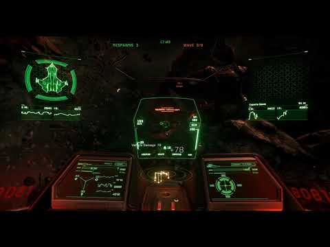 Star Citizen Alpha 3.3.5 Vanduul Swarm clip with Gladius equipped with 3 Tarantulas