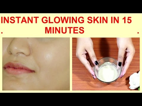 Instant glowing skin in 15 minutes - Homemade remedy/oilySkin/dry skin Video