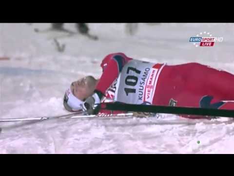 Petter Northug. Crazy finish in Kuusamo 2011