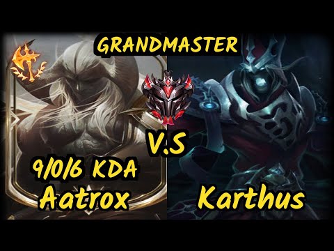 JDG Flawless (AATROX) vs KARTHUS - 9/0/6 KDA JUNGLE GAMEPLAY - KR Ranked GRANDMASTER
