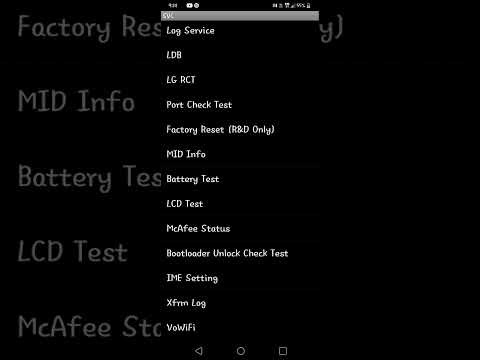 LG Velvet 5G LM-G900EM Hidden Menu Access