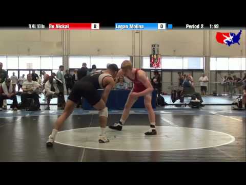 Bo Nickal vs. Logan Molina at 2013 Junior Nationals - FILA - FS