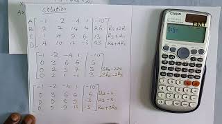 Gauss-Jordan elimination method with calculator.