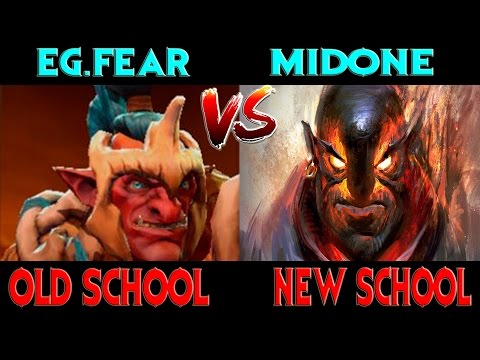 Midone [Ember Spirit] vs EG.Fear[TrollWarlord] New School vs  Old School Dota 2 7.05