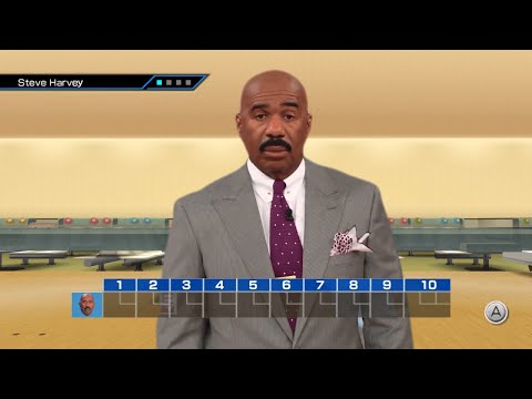 Steve Harvey in Wii Bowling