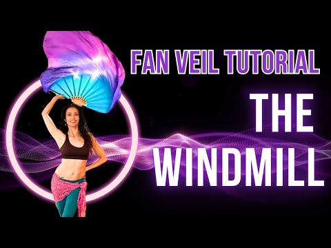 Flutter Fan Veil Tutorial - The Windmill #bellydance #fanveil