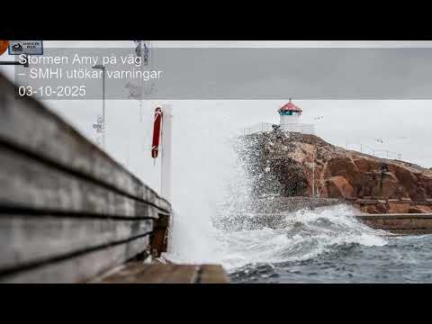 Stormen Amy på väg – SMHI utökar varningar