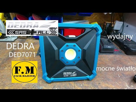 Dedra Lampa 18 V akumuliatoriaus dirbtuvių lempa video