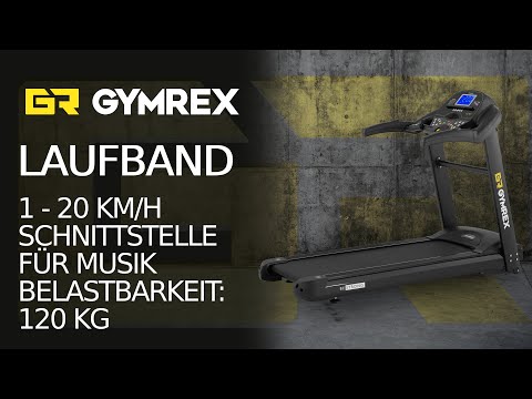 Video - Laufband - 1350 W - 1 - 20 km/h - 120 kg - 12 Programme