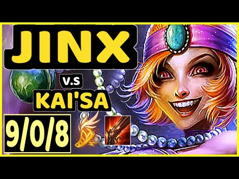 NUCLEAR (JINX) vs KAI'SA - 9/0/8 KDA BOTTOM ADC CHALLENGER GAMEPLAY - KR