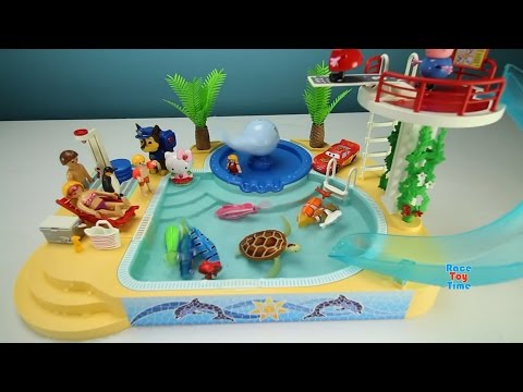 Playmobil Children's Pool Slide Whale Fountain Playset with Sea Animals   Fun Toys For Kids