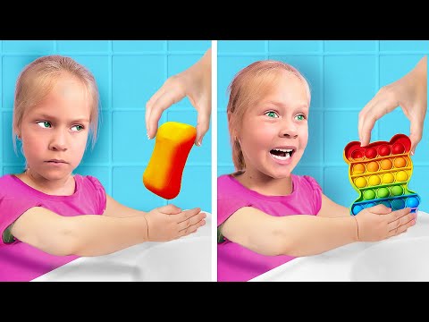 A MAMÃE FEZ UM SABONETE DE POP IT PARA MIM! ???? TER FILHOS É FÁCIL E DIVERTIDO COM ESTES DIYs!