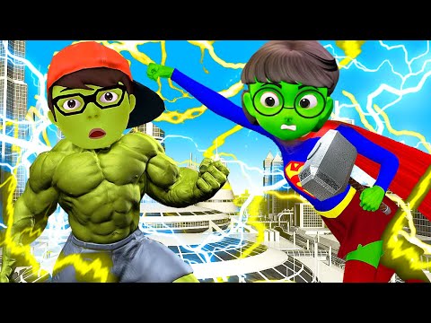 Nickhulk vs Siren Head - Nick Love Tani Hammer Iron Man MissT Ghost Rider Scary Teacher 3D Animation