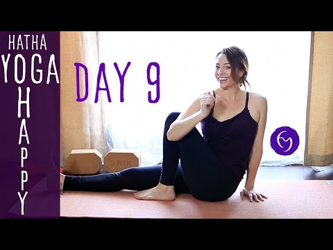 40 Minute Hatha Yoga Happiness: Turn a negative into a positive Day 9 | Fightmaster Yoga Videos thumbnail
