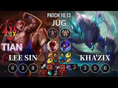 FPX Tian Lee Sin vs Kha'Zix Jungle - KR Patch 10.13