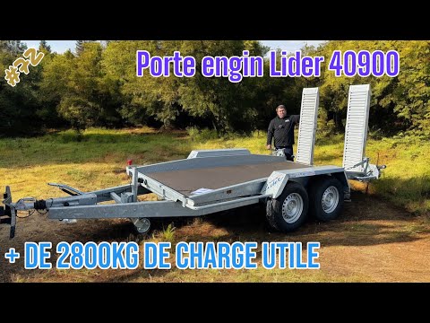 PORTE ENGIN LIDER - Timon fixe - PTAC : 3500 Kg - 350 x 170 cm - Feux Leds - Reference -HB506-PA/CS_5