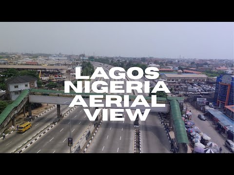 Lagos Nigeria Aerial View | olamide bado bus stop
