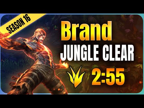 Brand Jungle Clear - 2:55 | Season 16 (Patch 26) 1 smite