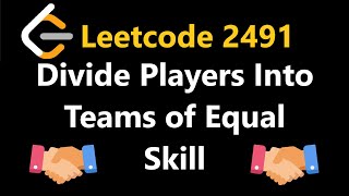 YouTube video 'Divide Players Into Teams of Equal Skill - Leetcode 2491 - Python'