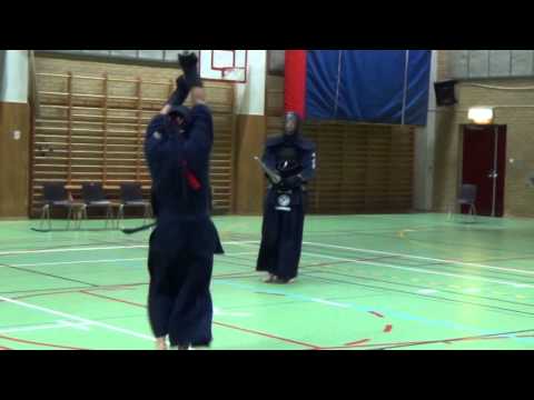Kendo SM 2014 - Herr, Kvartsfinal - Juan-Sebastian Sato Folatre (röd) mot Edde Johansson (vit)